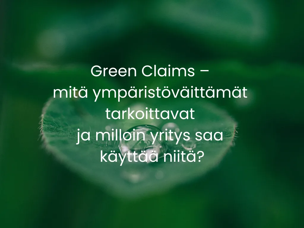 Green claims|Green claims
